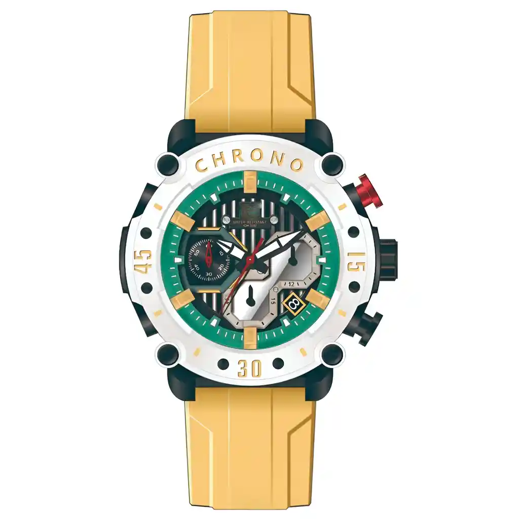 Reloj G-force H4056g Cronografo Funcional Goma + Estuche