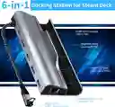Base Acoplamiento Steam Deck 6en1 Puertos Hdmi Usb A X3 3.0 Usb C 100w