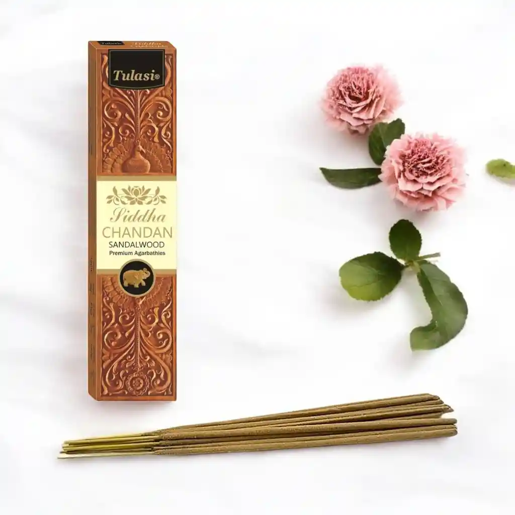 Incienso Premium Tulasi Siddha Chandan Sándalo – Paz Y Espiritualidad