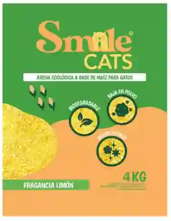 Arena De Maiz Smile Cats Fragancia Limon 4kg