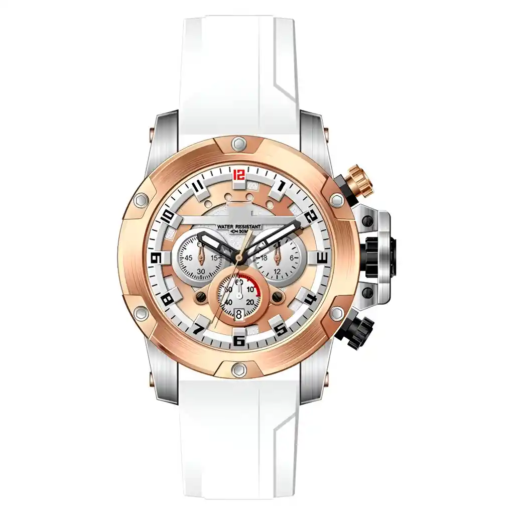 Reloj G-force H3958g Cronografo Funcional Goma + Estuche