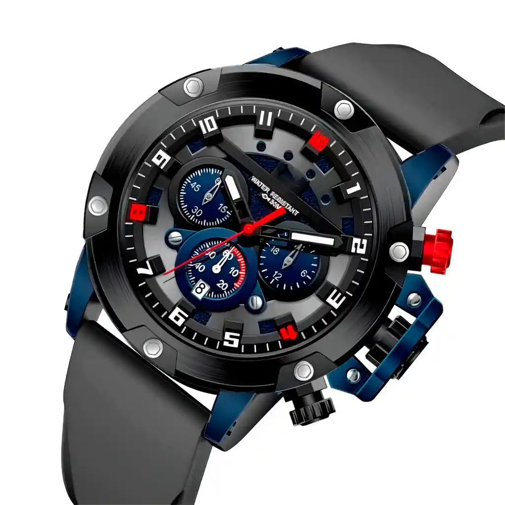 Reloj G-force H3958g Cronografo Funcional Goma + Estuche