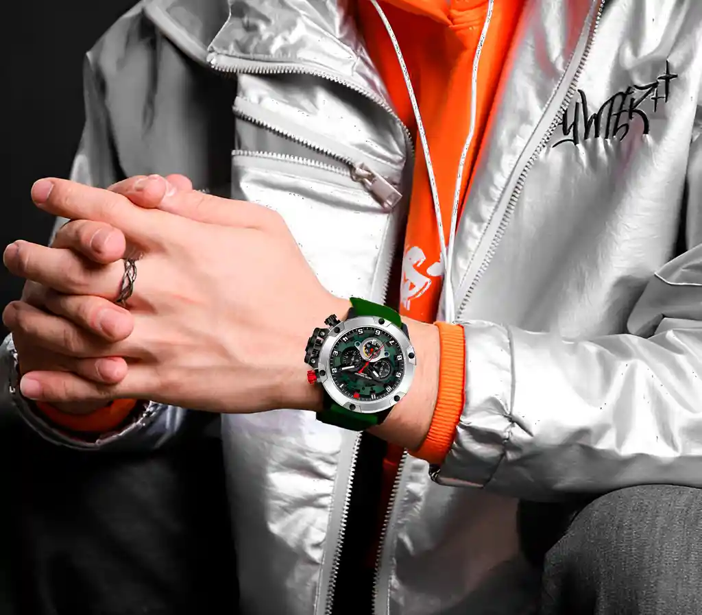 Reloj G-force H3958g Cronografo Funcional Goma + Estuche