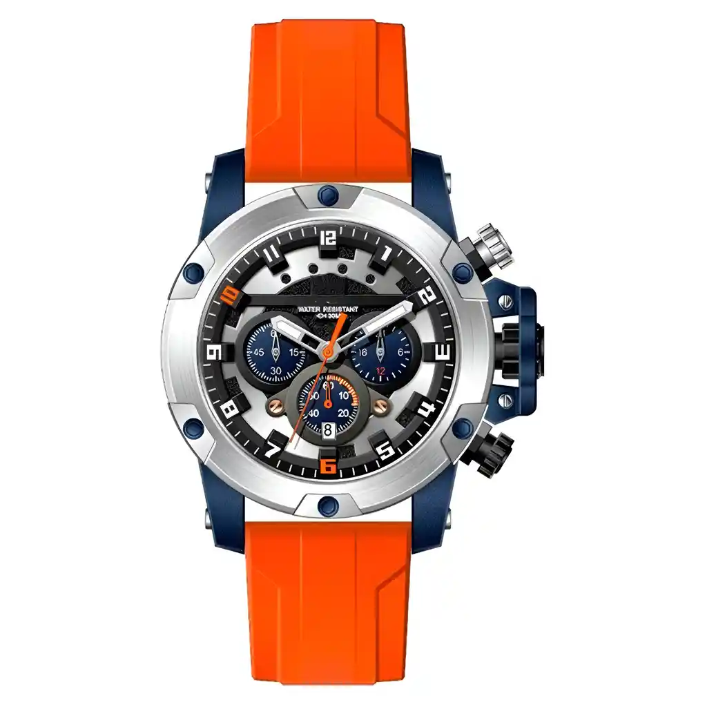 Reloj G-force H3958g Cronografo Funcional Goma + Estuche