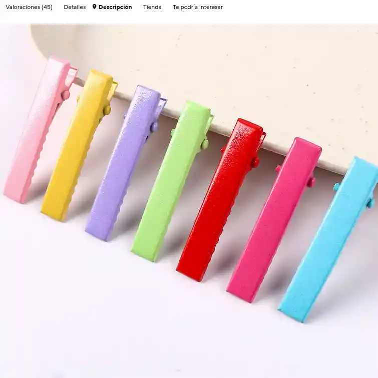 20 Piezas Pinzas Para El Cabello De Cocodrilo Coloridas, Horquilla De 40mm, Horquilla Para Dientes, Accesorios De Ajuste En Blanco Para Fabricación De Joyas, Cabello Diy