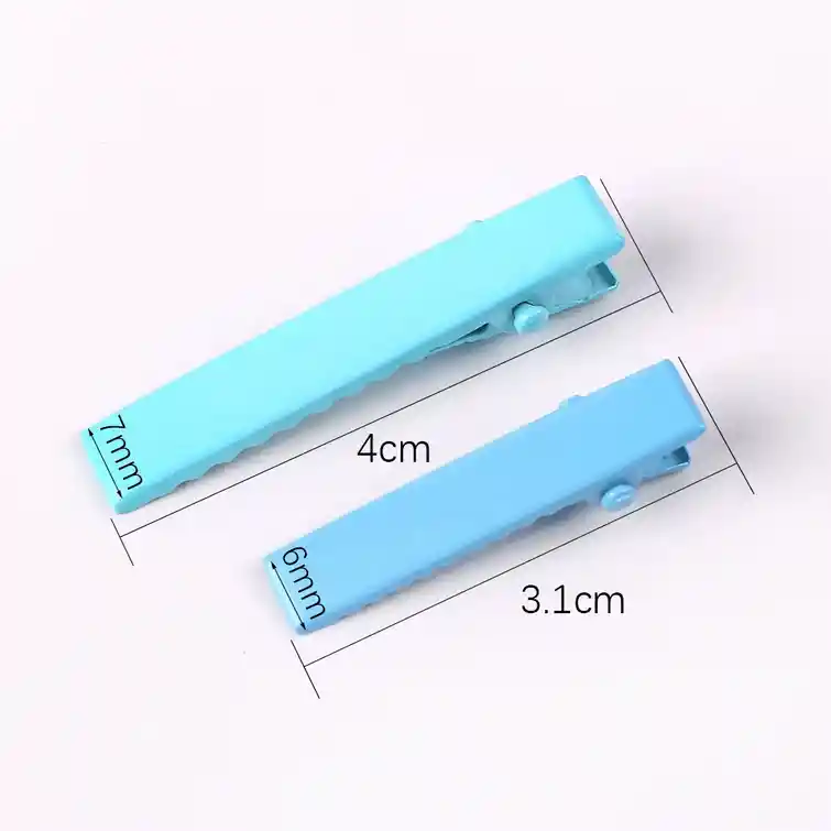20 Piezas Pinzas Para El Cabello De Cocodrilo Coloridas, Horquilla De 40mm, Horquilla Para Dientes, Accesorios De Ajuste En Blanco Para Fabricación De Joyas, Cabello Diy