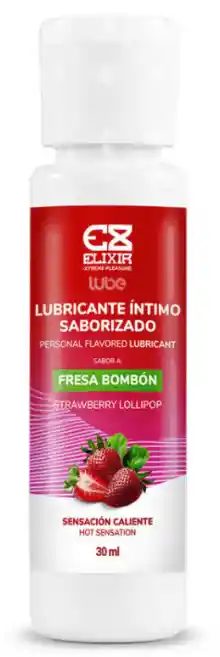 Lubricante Intimo Saborizado Fresa Bombón Elixir
