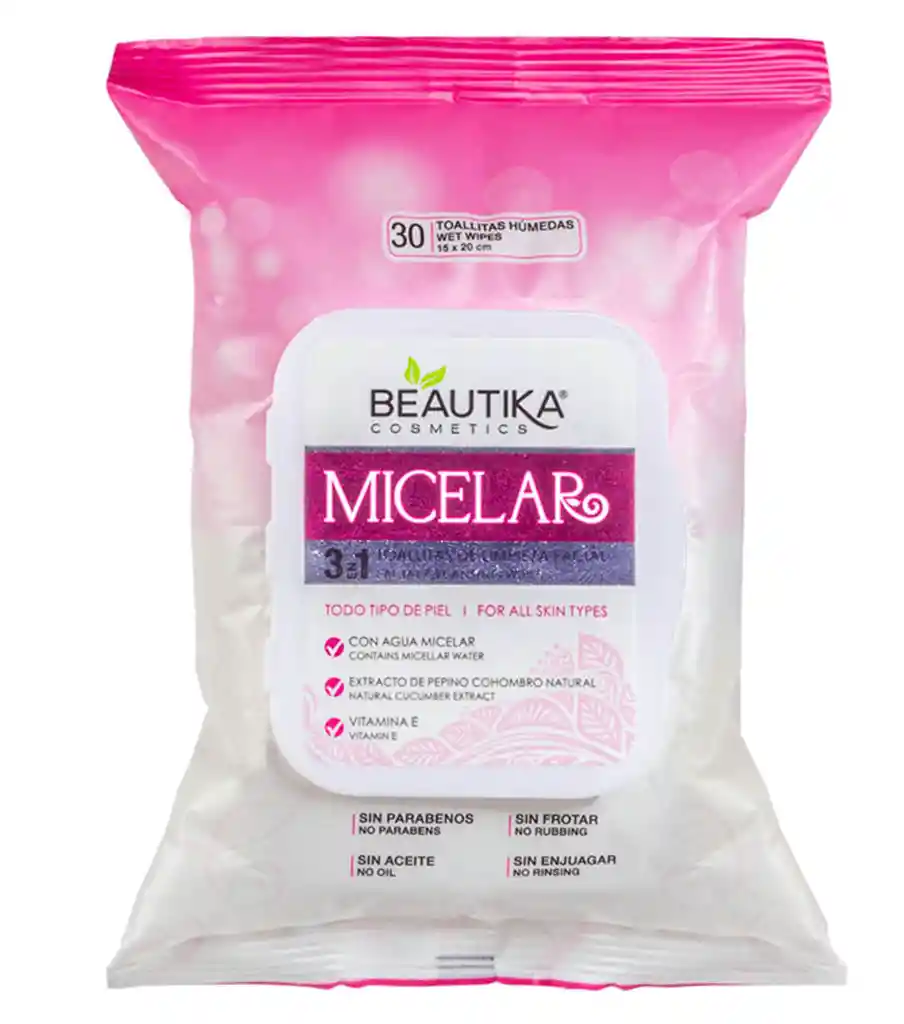 Toallitas Con Agua Micelar Beautika