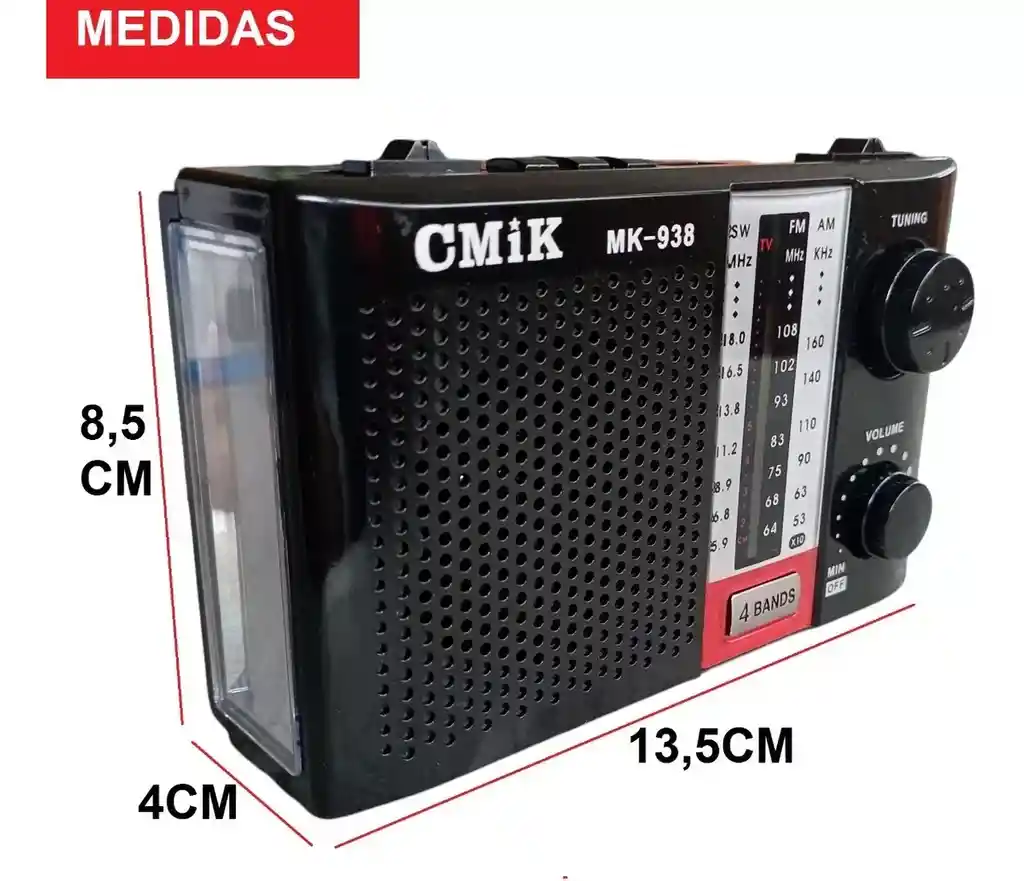 Radio Diseño Antiguo Recargable Am, Fm, Sw Bluetooth, Usb, Sd, Power Bank - Foxtech