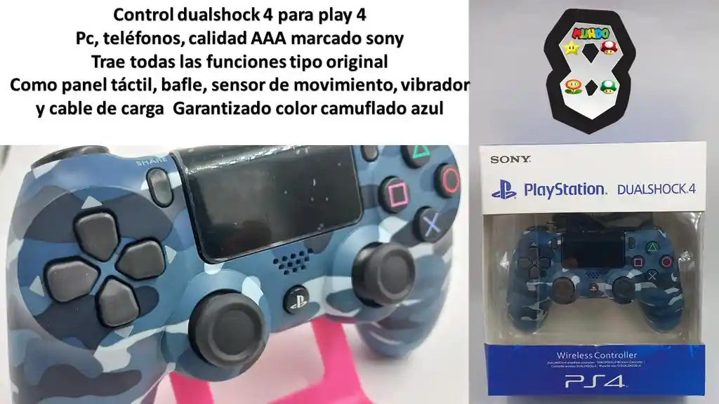 Control Play 4 Tipo Original Camuflado