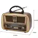 Radio Diseño Antiguo Recargable Am, Fm, Sw, Bluetooth, Usb, Sd, Power Bank - Nns 8068 Bt Vintage