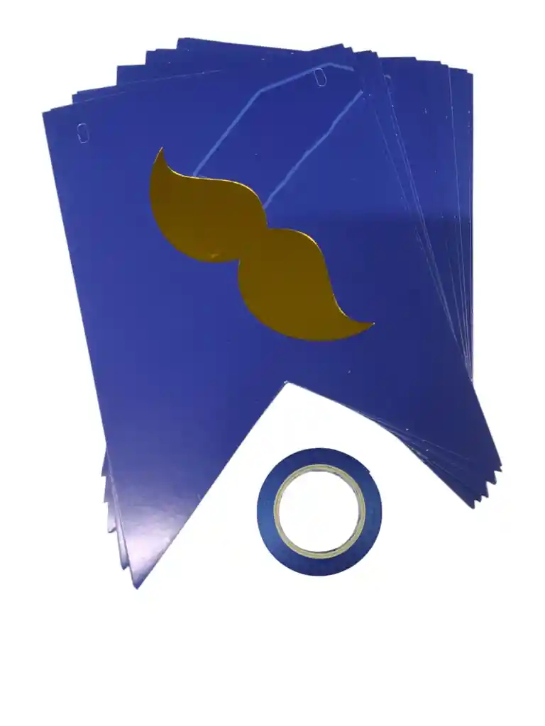 Banderín Guirnalda Festón Feliz Día Papa Padre Fiesta Azul