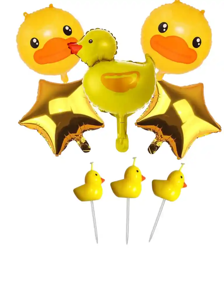 Globos Pato Velas Pato Decoración Fiesta Cumpleaños