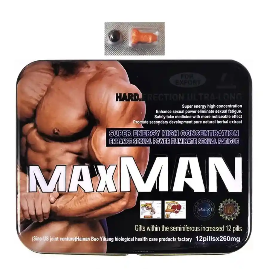 Max Man Ultra X 1 Unidad Potenciador Y Retardante Sexual Masculino