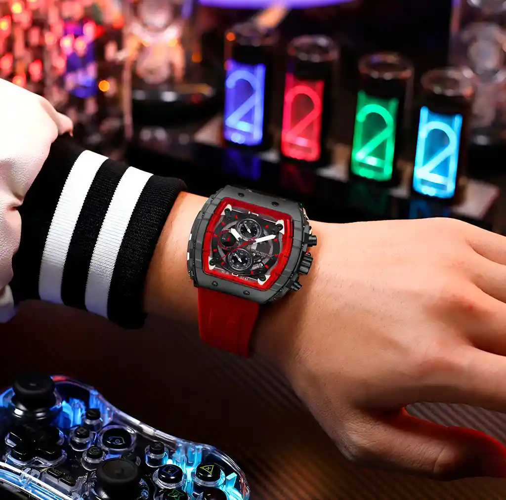 Reloj G-force H3996g Cronografo Funcional Goma + Estuche