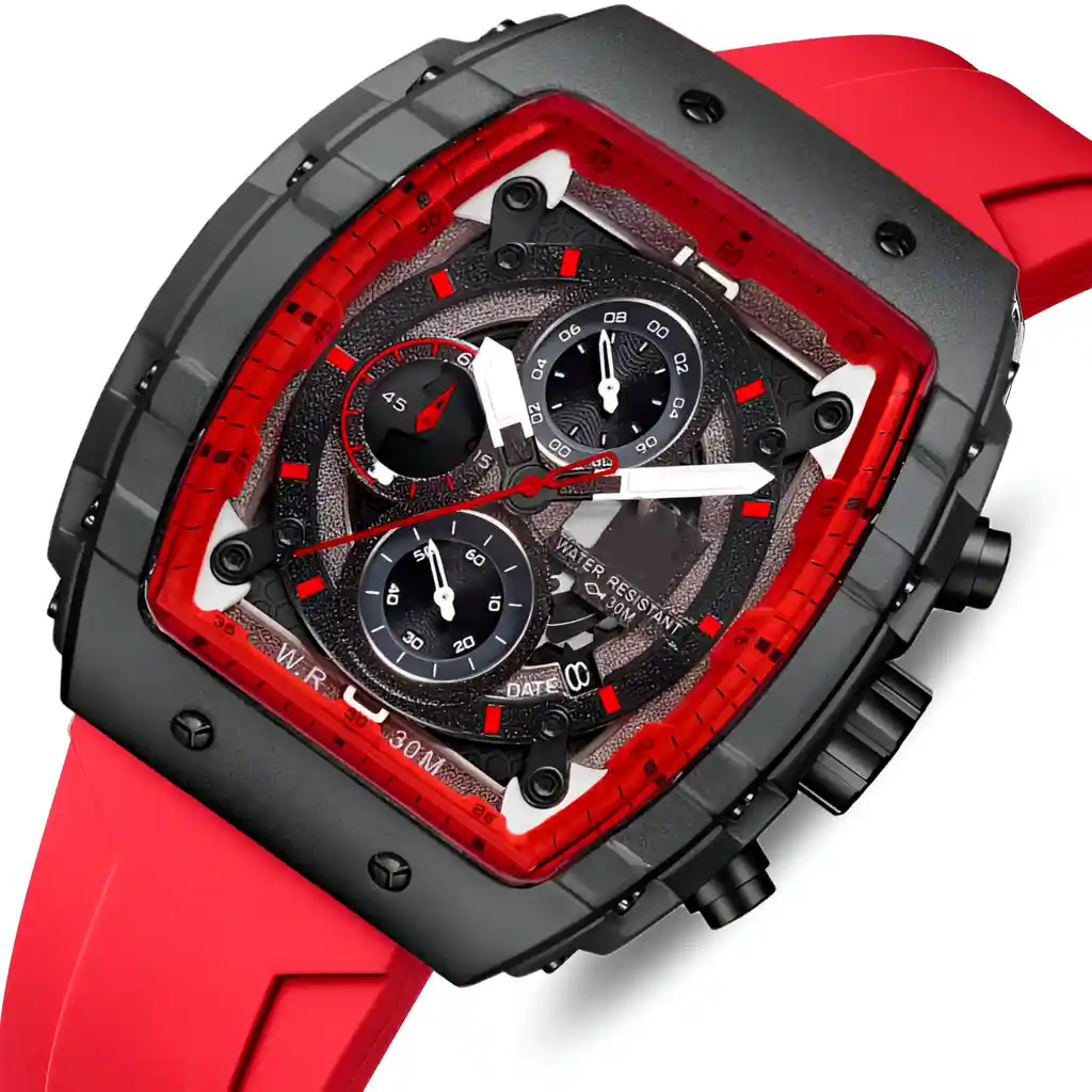 Reloj G-force H3996g Cronografo Funcional Goma + Estuche