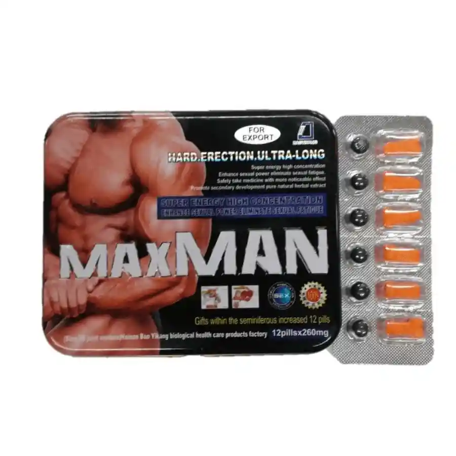 Max Man Ultra X 1 Unidad Potenciador Y Retardante Sexual Masculino
