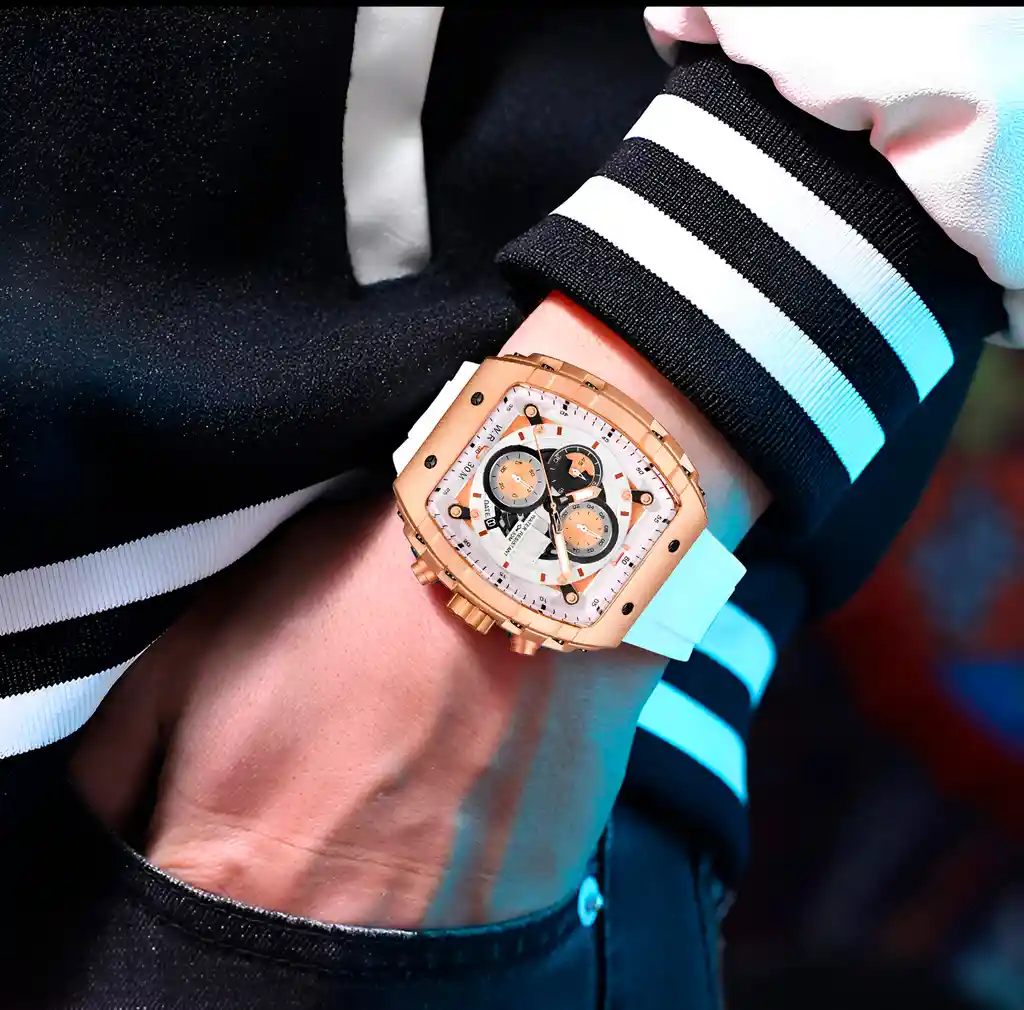 Reloj G-force H3996g Cronografo Funcional Goma + Estuche