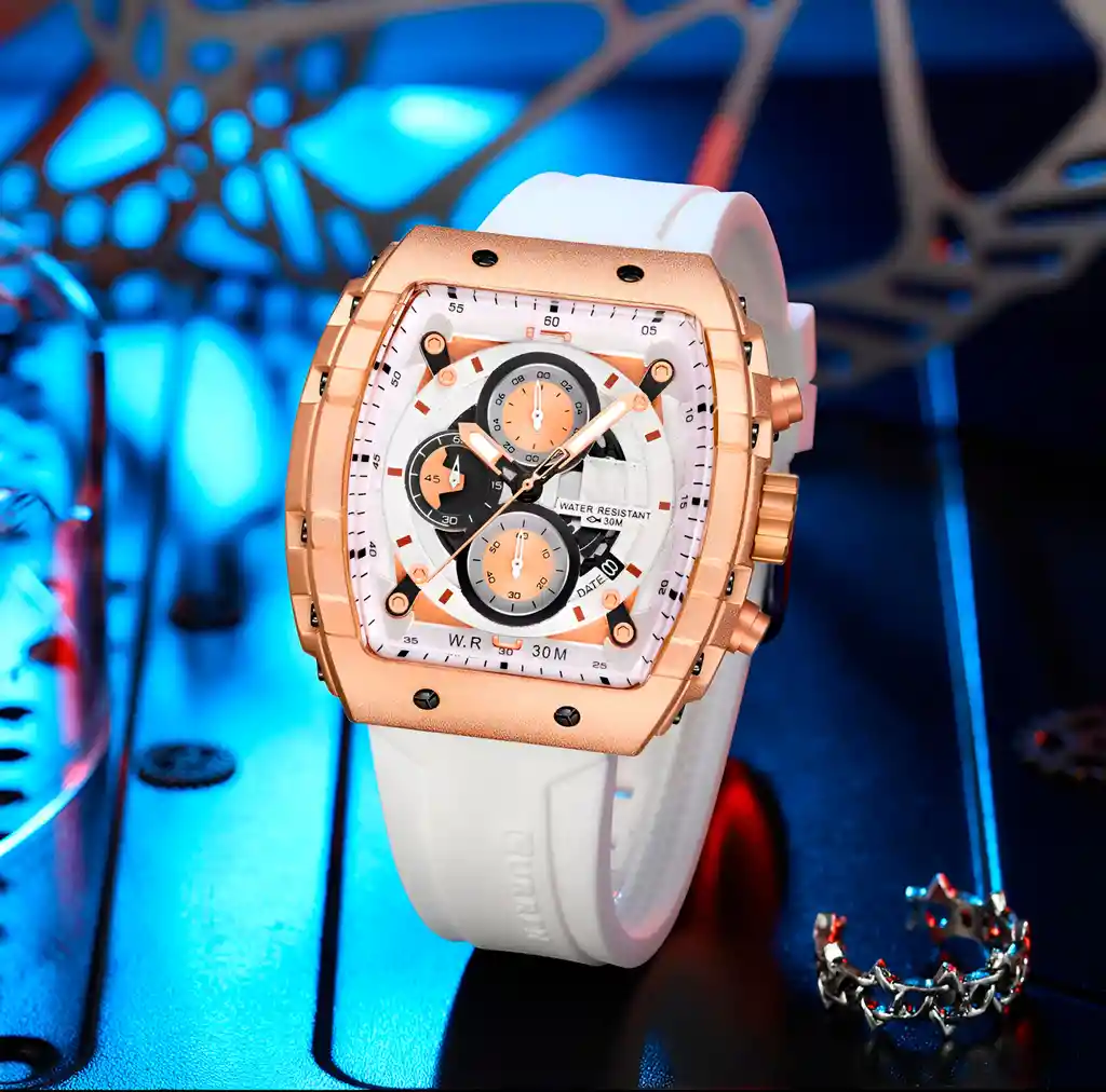 Reloj G-force H3996g Cronografo Funcional Goma + Estuche