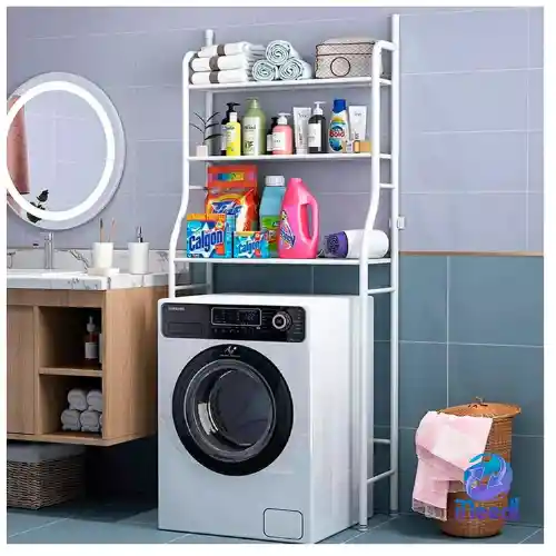 Organizador Estante De Lavadora Baño Metálico Rack 3 Niveles