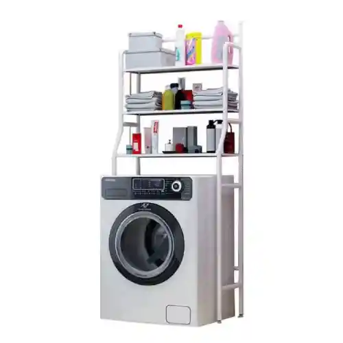 Organizador Estante De Lavadora Baño Metálico Rack 3 Niveles