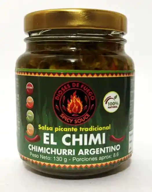 Dioses De Fuego El Chimi Salsa Chimichurri Argentino 130 G