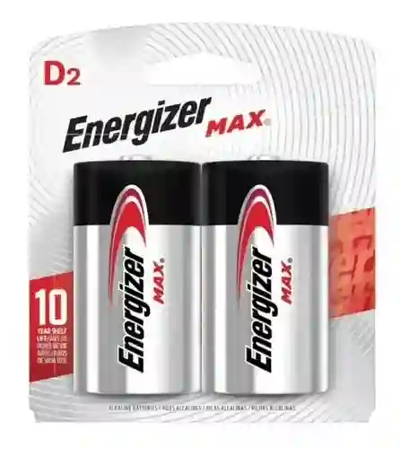 Pilas D2 Alcalinas Energizer.