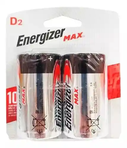 Pilas D2 Alcalinas Energizer.