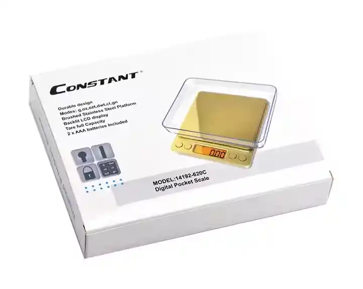 Báscula Electrónica De Bolsillo Constant 14192-620c, Para Joyas /0,01-500 G, Pantalla Lcd Digital