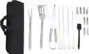 Juego De Barbacoa Utensilios De Parrilla Inoxidable De 18pzs