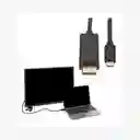 Cable Displayport A Displayport Tipo C 4k 60 Hz 1.8 Metros Color Negro