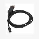Cable Displayport A Displayport Tipo C 4k 60 Hz 1.8 Metros Color Negro