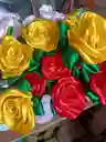 Feliz Día Mujer Solitario Rosa Eterna Colores