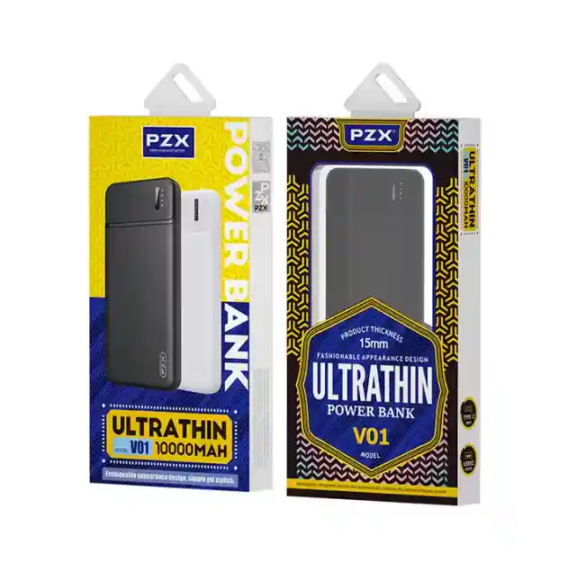 Power Bank 10.000mah Doble Puerto Usb Y Puerto Usb C Pzx V01
