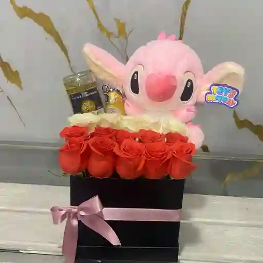 Caja Con Peluche Stitch
