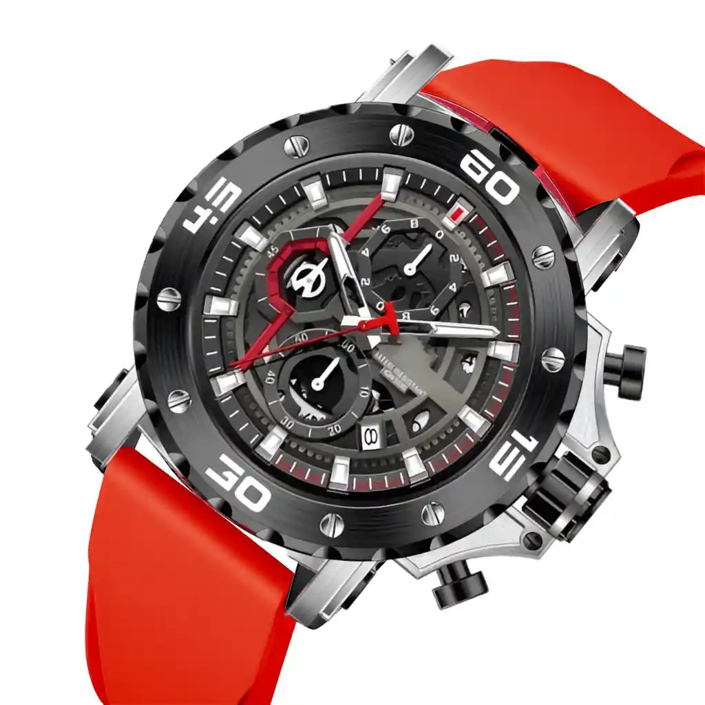 Reloj G-force H3959g Cronografo Funcional Goma + Estuche