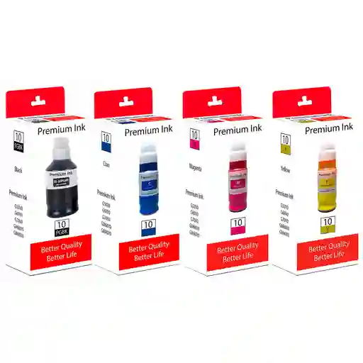Tinta Gi10 Para Impresoras Canon G5010 G7010 Tintas Compatibles X 5 Un
