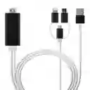 Adaptador 3 En 1 Hdmi A Micro Usb / Lightning / Tipo-c (a5-14)