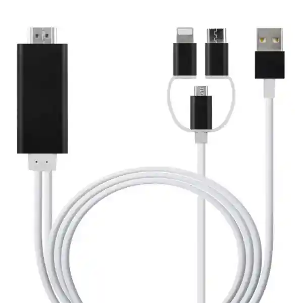 Adaptador 3 En 1 Hdmi A Micro Usb / Lightning / Tipo-c (a5-14)
