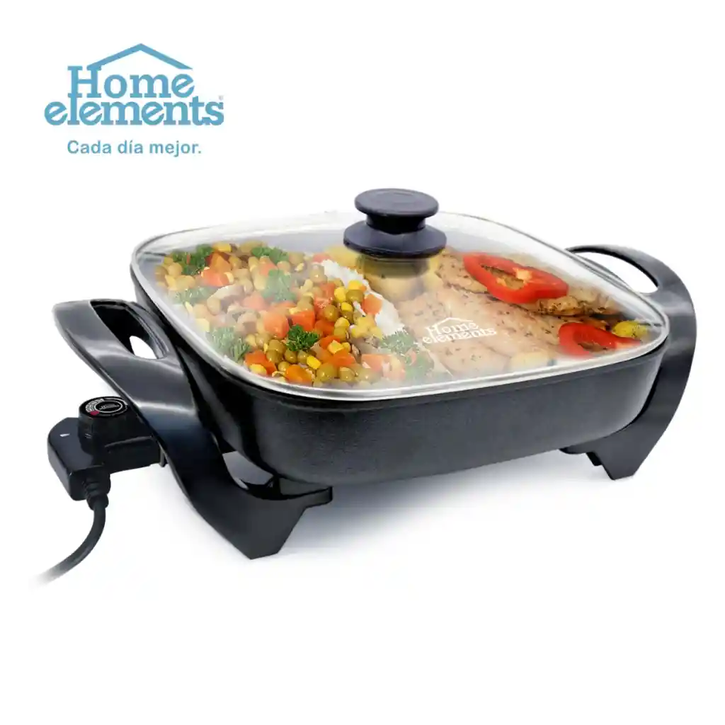 Sarten Electrico Tapa Vidrio Home Elements 116b3030