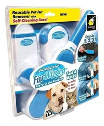 Removedor De Pelusa Mascotas Cepillo Quitamota Furwiza Color Azul