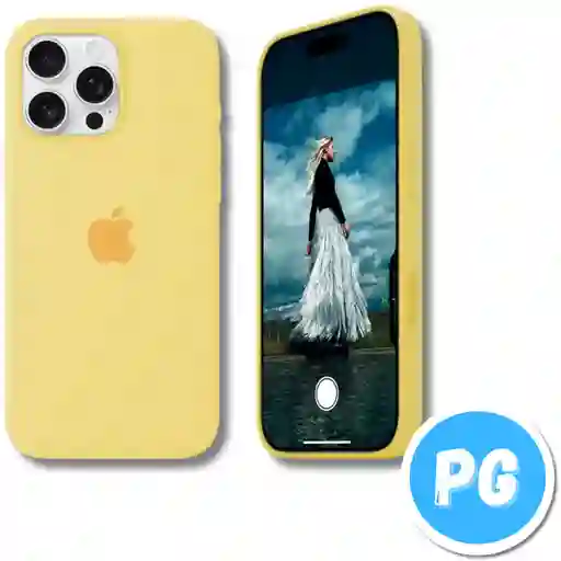 Estuche Silicona Amarillo Para Iphone 16 Pro Max