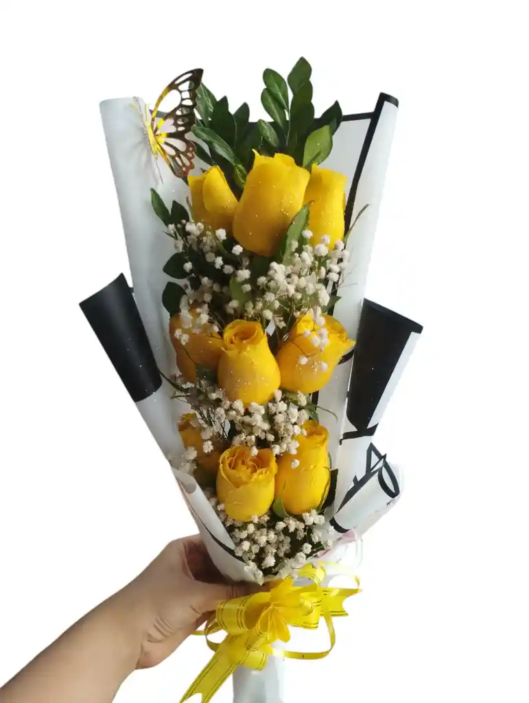 Buquet De Rosas Con Papel Coreano