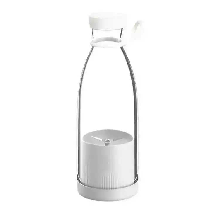 Vaso Licuadora Portátil Recargable 420ml Y 6 Aspas/ Blanco