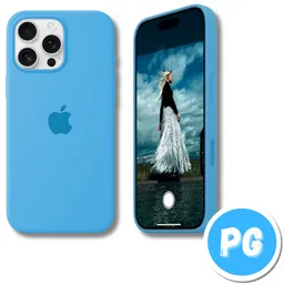 Estuche Silicona Azul Para Iphone 16 Pro