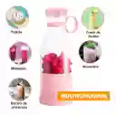 Vaso Licuadora Portátil Recargable 420ml Y 6 Aspas/rosado