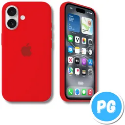 Estuche Silicona Rojo Para Iphone 16