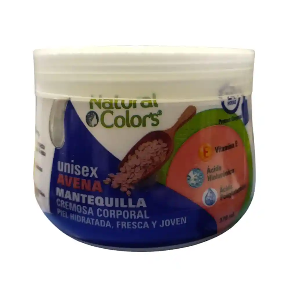 Natural Colors Unisex Avena Mantequilla Corporal 370ml