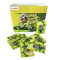 Super Hiper Acido Polvo Mango Biche 80uni