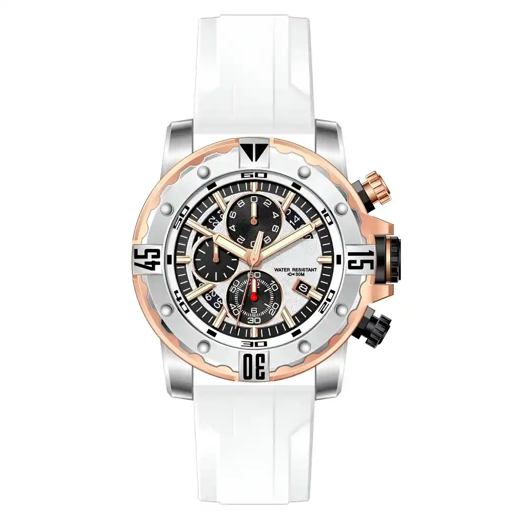 Reloj G-force H3957g Cronografo Funcional Goma + Estuche